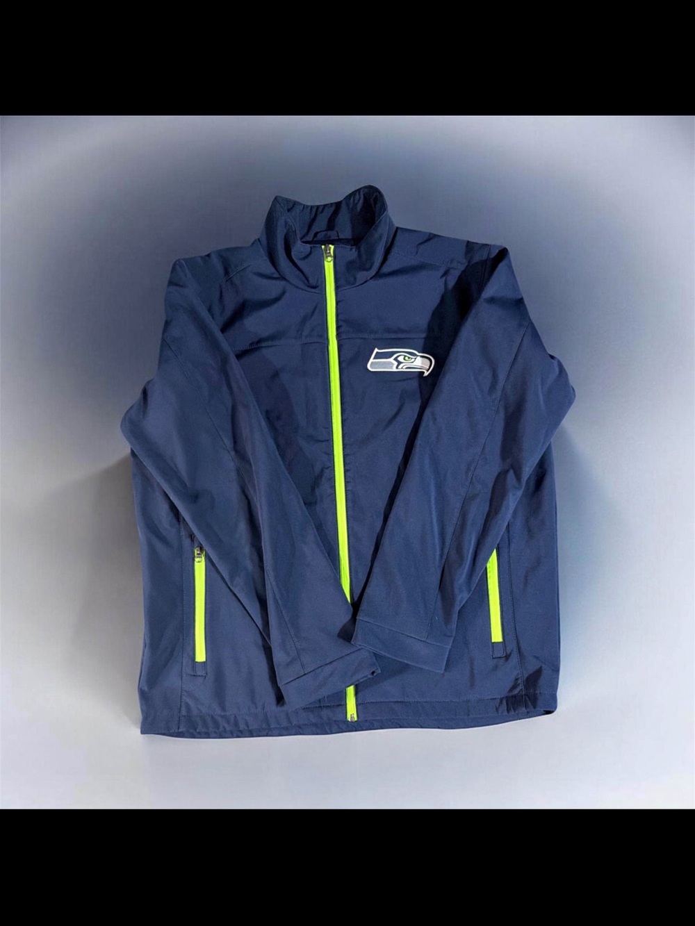 NFL Navy Blue Jacket with Neon Yellow Accents
